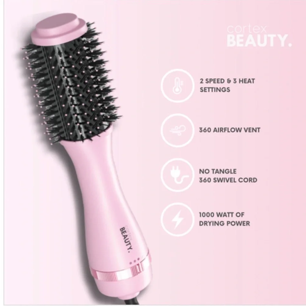 Cortex Professional 2” Pink Volumizing Blowout Hot Brush 2 Speed NIB